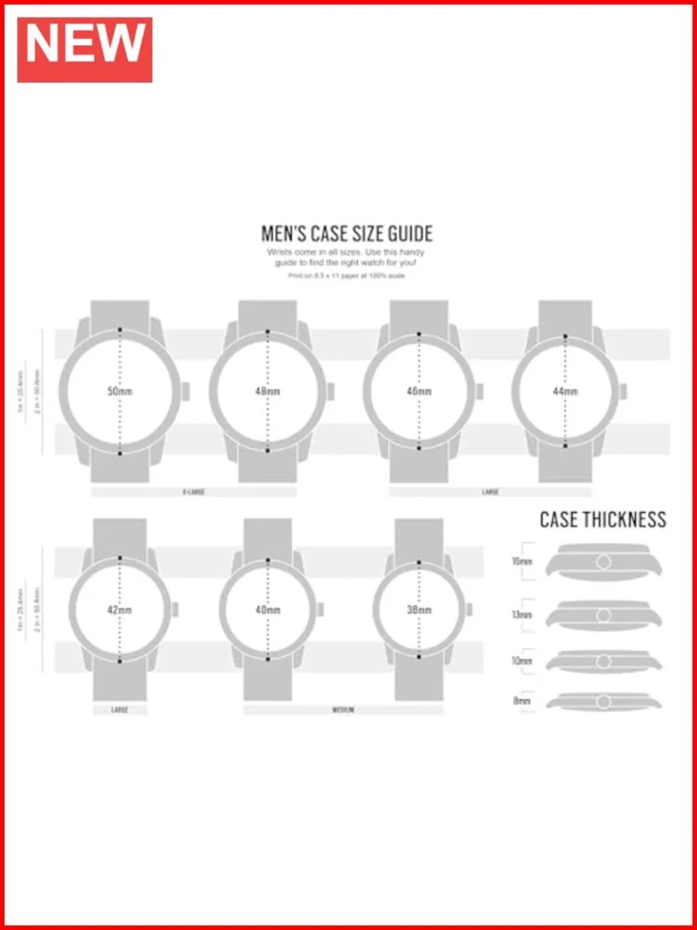 44mm Quartz Chronograph Stainless Steel Leather Watch